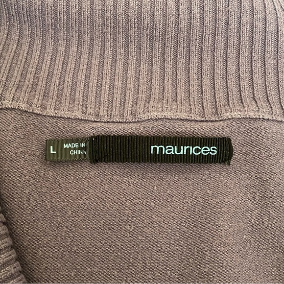 Maurices Purple Button Down Cardigan L - Picture 4 of 9